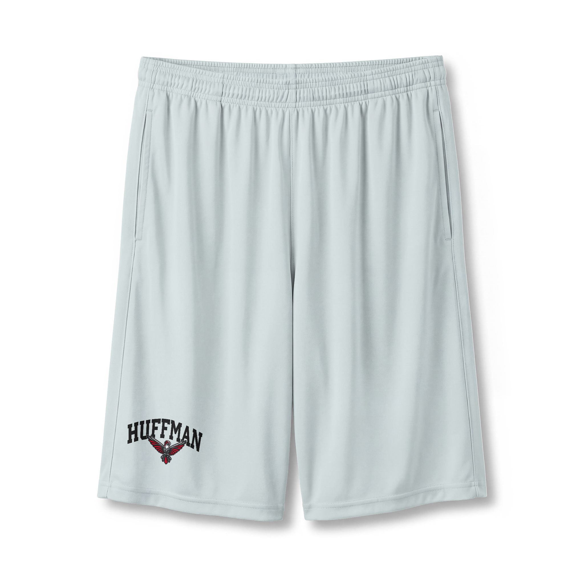Adult Block Huffman Red Athletic Shorts - Image 4