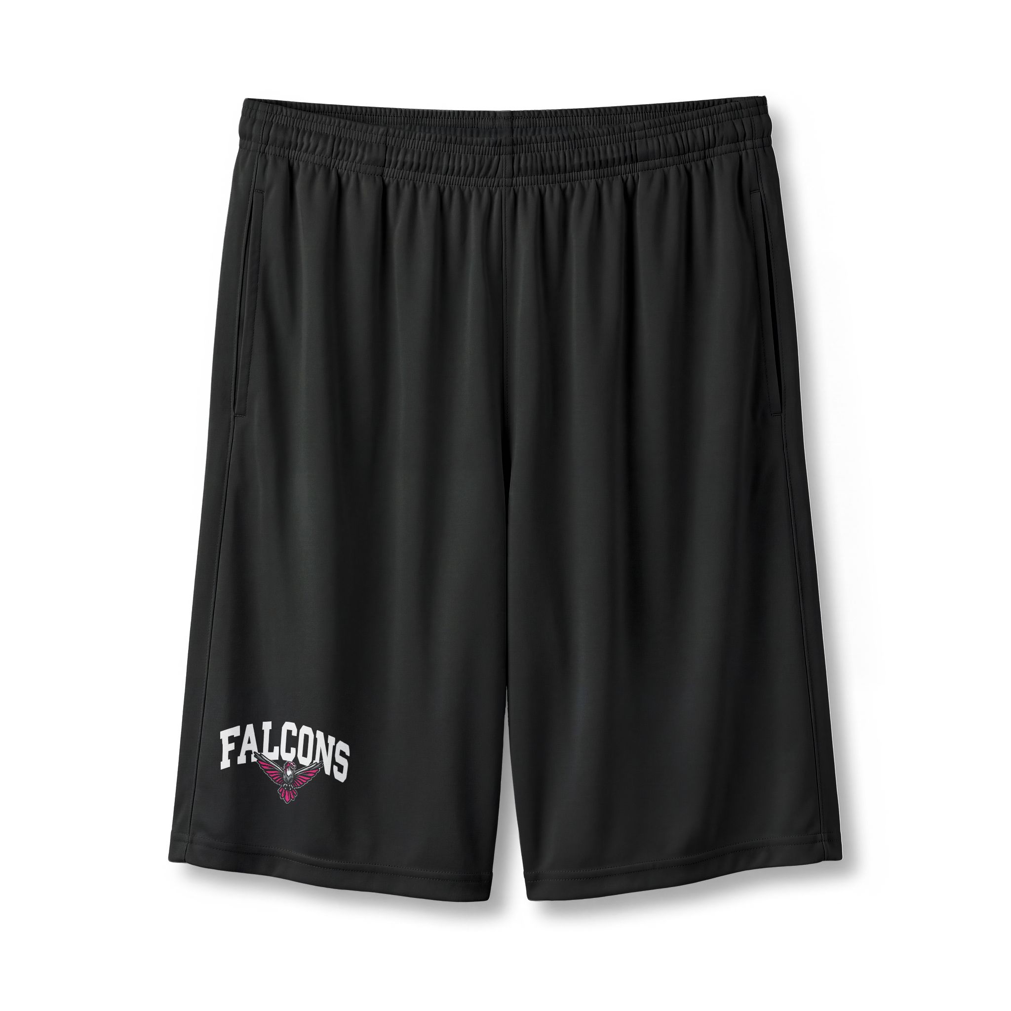 Adult Block Falcons Pink Athletic Shorts - Image 2