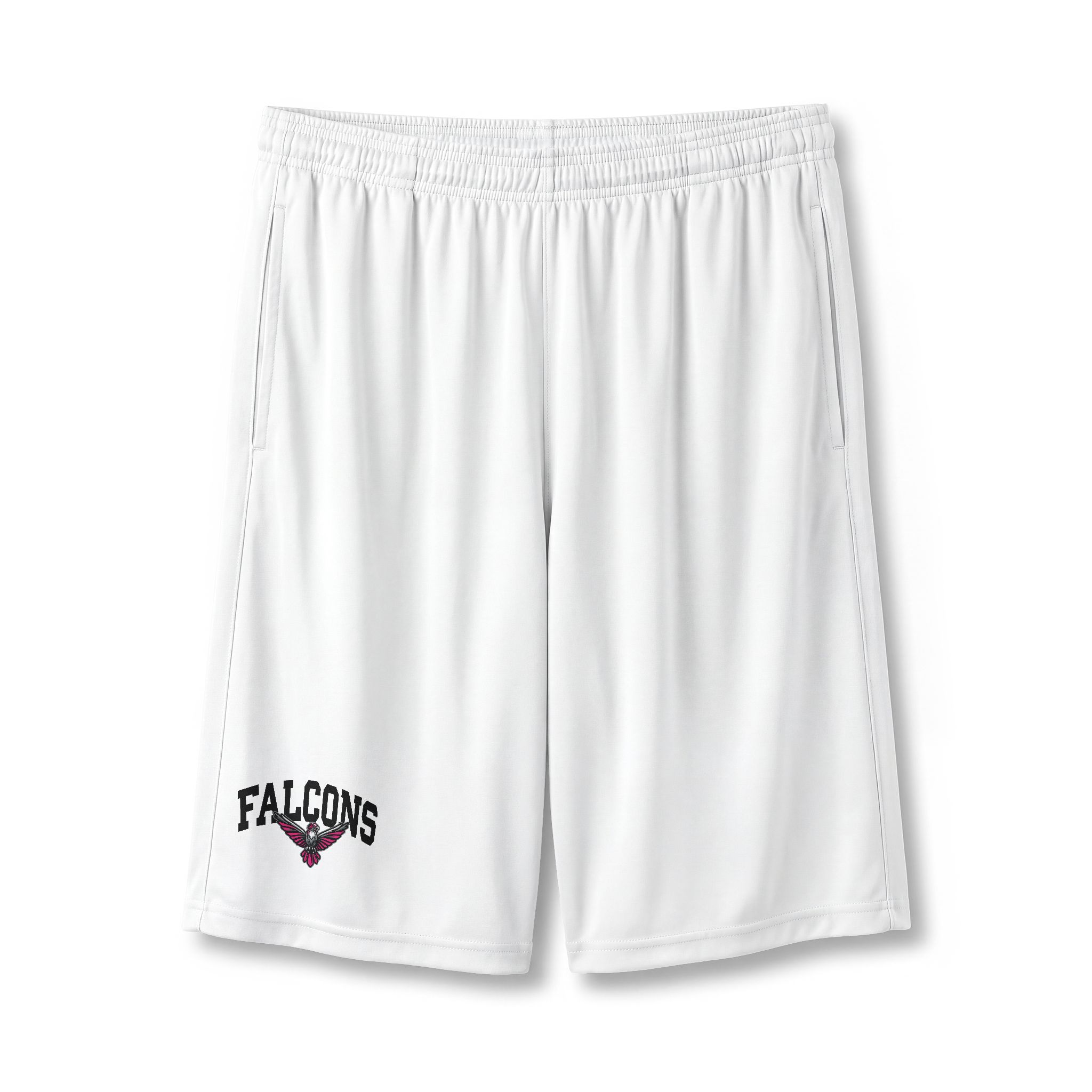Adult Block Falcons Pink Athletic Shorts